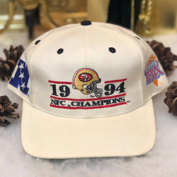 Vintage NFL San Francisco 49ers 1994 NFC Champions Super Bowl XXIX The Game Split Bar Wool Snapback Hat
