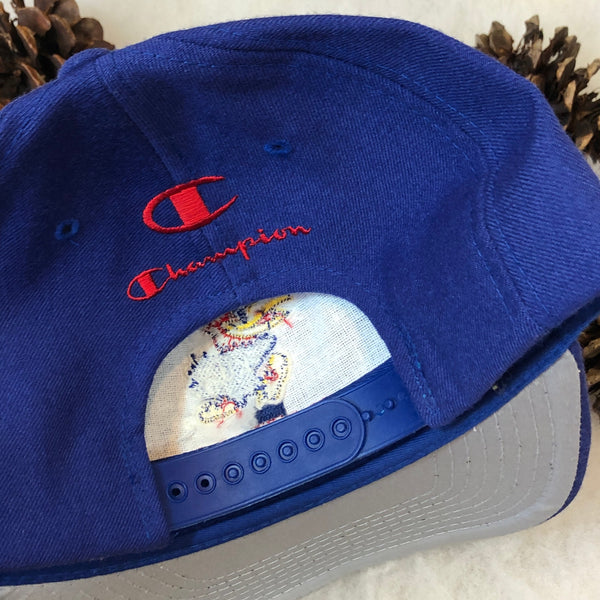 Vintage NCAA Kansas Jayhawks Football Champion Wool Snapback Hat