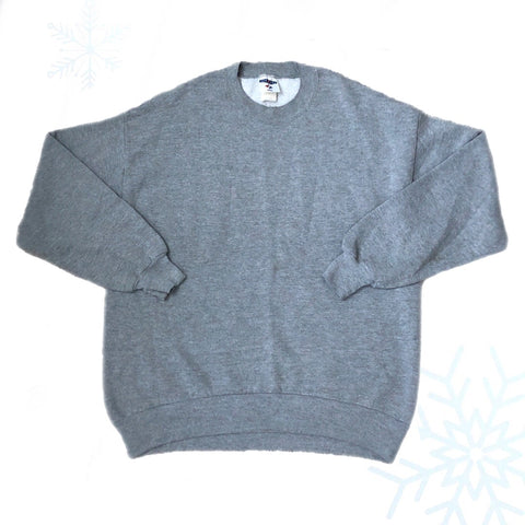 Vintage JERZEES Gray Blank Crewneck Sweatshirt (XL)
