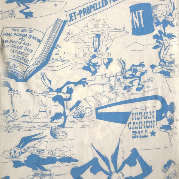 Vintage Looney Tunes Wile E. Coyote Rocket Human Cannon Ball All Over Print AOP T-Shirt (XL)