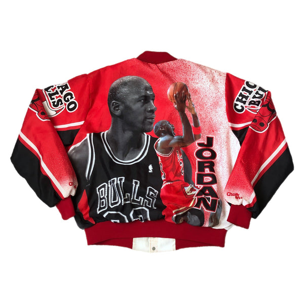 Vintage NBA Chicago Bulls Michael Jordan Chalk Line Fanimation Jacket (XL)