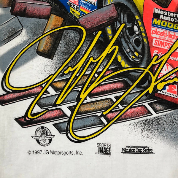 Vintage Deadstock NWOT NASCAR Jeff Gordon 1997 Brickyard 400 All Over Print AOP T-Shirt (M)