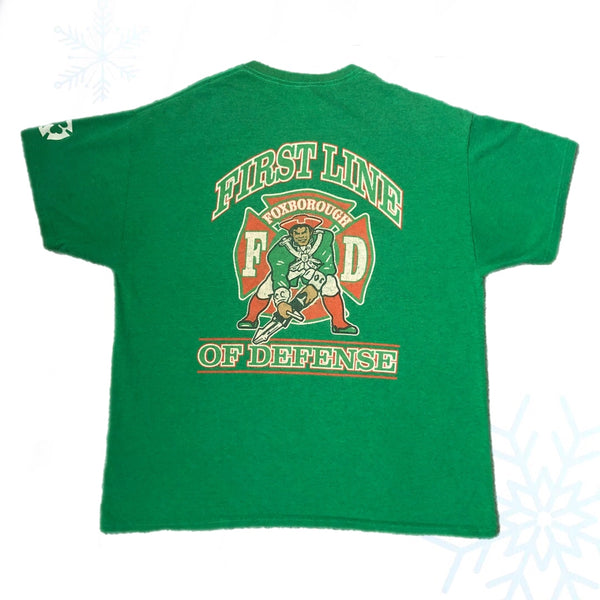 NFL New England Patriots Foxboro Fire & Rescue First Line Of Defense T-Shirt (XL)