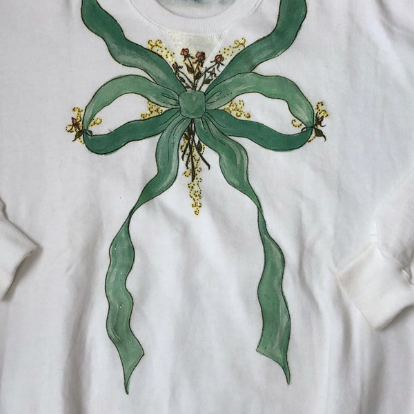 Vintage Russell Athletic Ugly Christmas Homemade Hand Drawn Crewneck Sweatshirt (XL)