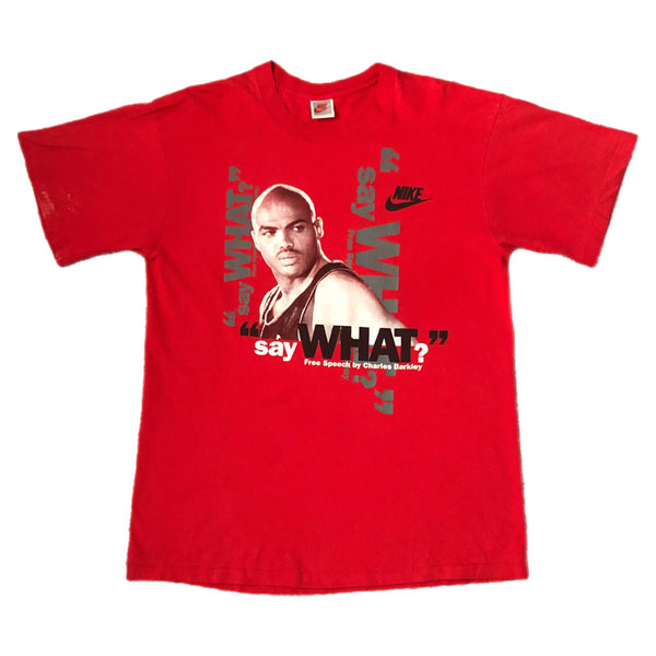 Vintage NBA Charles Barkley Nike "Say What? Free Speech" T-Shirt (L)