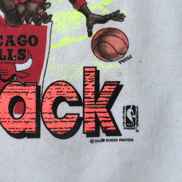 Vintage NBA Chicago Bulls Michael Jordan 6-Pack Salem Sportswear Caricature Crewneck Sweatshirt (XL)