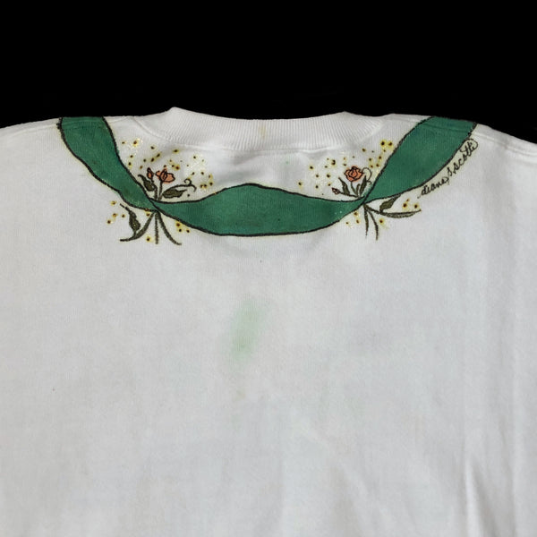 Vintage Russell Athletic Ugly Christmas Homemade Hand Drawn Crewneck Sweatshirt (XL)