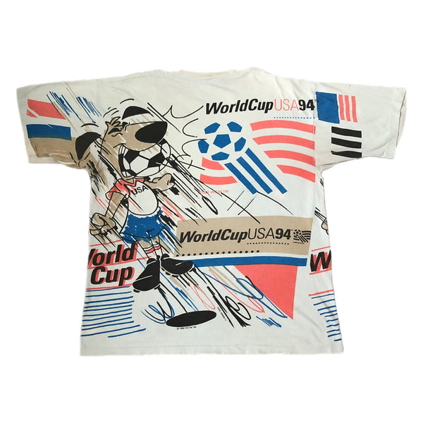 Vintage 1994 World Cup Striker Magic Johnson T's All Over Print T-Shirt (XL)