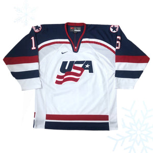 Vintage USA Hockey Brett Hull 2002 Winter Olympics Salt Lake City Nike Jersey (L)