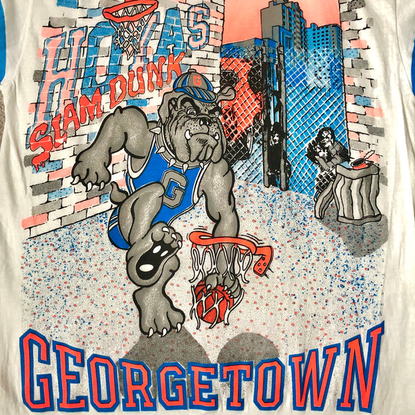 Vintage NCAA Georgetown Hoyas Bulletin Athletic All Over Print T-Shirt