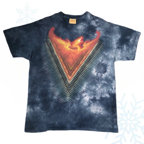 Vintage The Mountain Dragon All Over Print Tie-Dye T-Shirt (XXL)