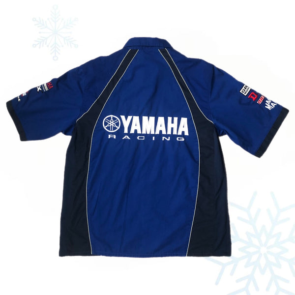 Vintage NASCAR Yamaha Racing Jeff Hamilton Design Pit Crew Shirt (L)