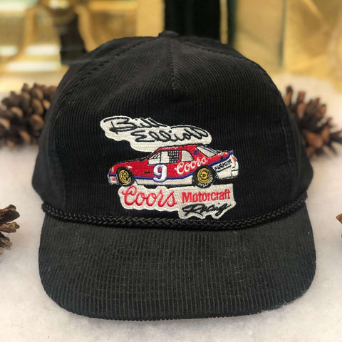 Vintage NASCAR Bill Elliott Coors Racing Corduroy Strapback Hat