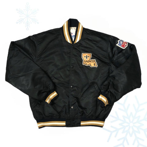 Vintage NFL New Orleans Saints Starter Satin Bomber Jacket (L)