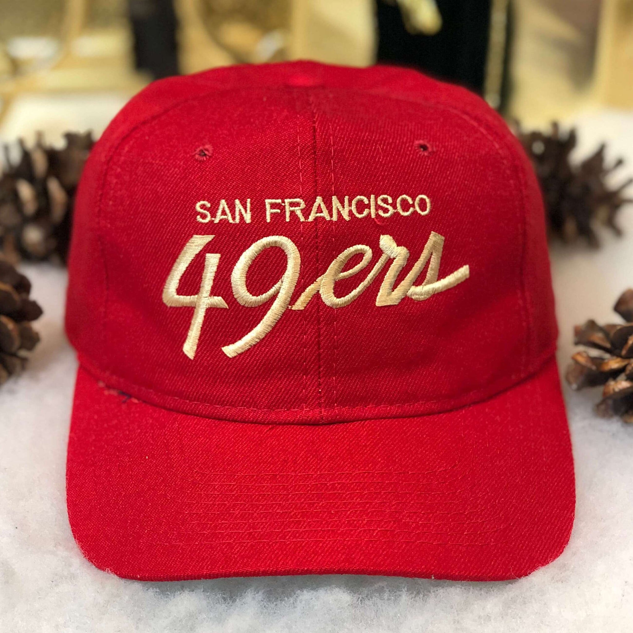 Vintage NFL San Francisco 49ers Sports Specialties Script Wool Snapback Hat