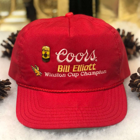Vintage NASCAR Bill Elliott Winston Cup Champion Coors Racing Twill Snapback Hat