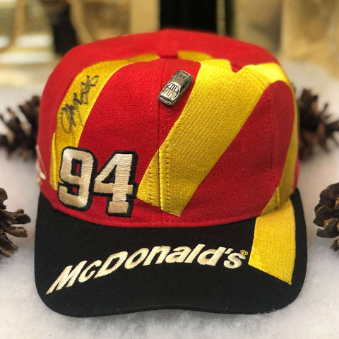 Vintage NASCAR McDonald's Racing Bill Elliott Big Logo Kudzu Wool Snapback Hat