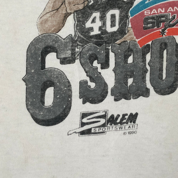 Vintage NBA San Antonio Spurs "6 Shooters" Salem Sportswear Caricature T-Shirt (M)