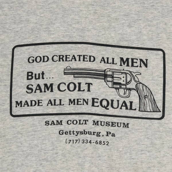 Vintage Sam Colt "Made All Men Equal" Gettysburg Pennsylvania Museum T-Shirt (XL)