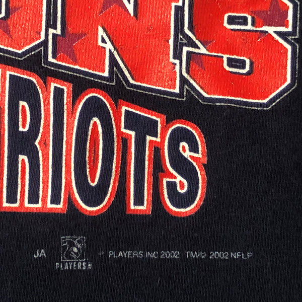 Vintage 2001 NFL New England Patriots M.V.T. Most Valuable Team Super Bowl XXXVI Champions T-Shirt (L)