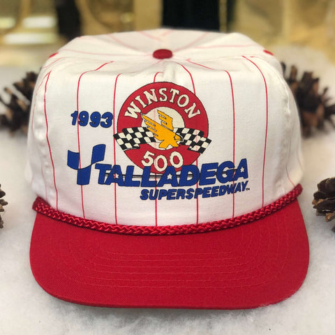 Vintage 1993 NASCAR Winston 500 Talladega Superspeedway Pinstripe Strapback Hat