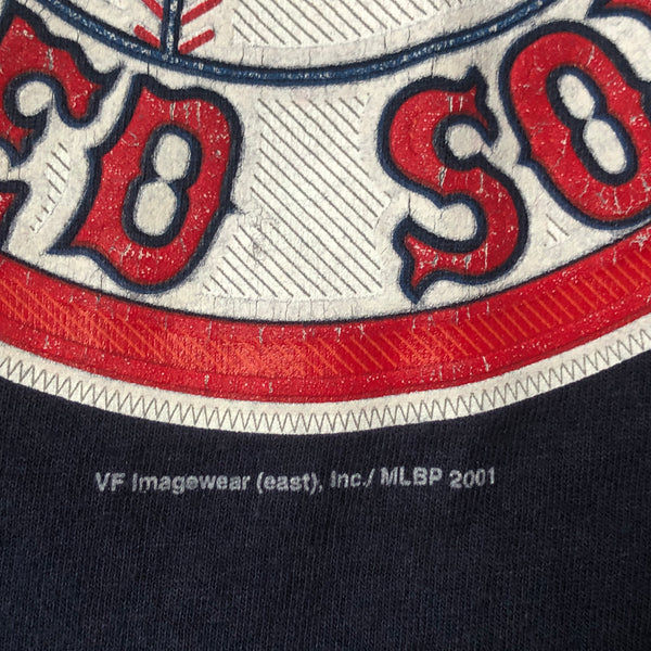 Vintage 2001 MBL Boston Red Sox Circle Logo T-Shirt (XL)