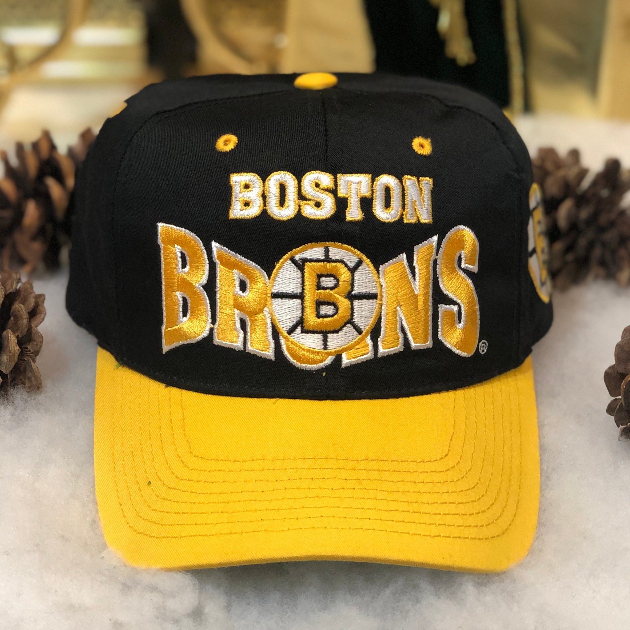 Vintage NHL Boston Bruins The G Cap Twill Snapback Hat