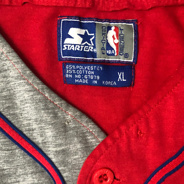 Vintage NBA Philadelphia 76ers Starter Baseball Jersey (XL)