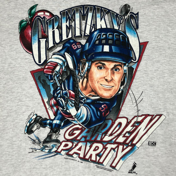 Vintage Deadstock NWT NHL New York Rangers Wayne Gretzky "Garden Party" Shirt Xplosion Caricature T-Shirt (XL)