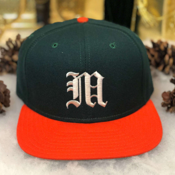 Vintage NCAA Miami Hurricanes Olde English New Era Wool Snapback Hat