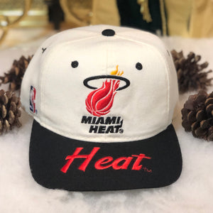 Vintage NBA Miami Heat Sports Specialties Brim Script Wool Snapback Hat