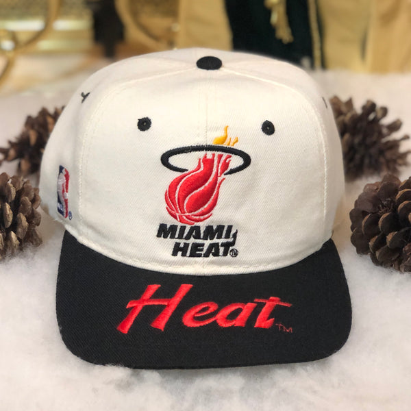 Vintage NBA Miami Heat Sports Specialties Brim Script Wool Snapback Hat