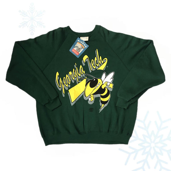 Vintage Deadstock NWT NCAA Georgia Tech Yellow Jackets Crewneck Sweatshirt (XXL)