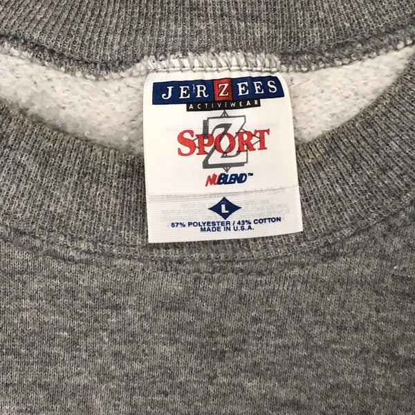 Vintage JERZEES Gray Blank Crewneck Sweatshirt (L)