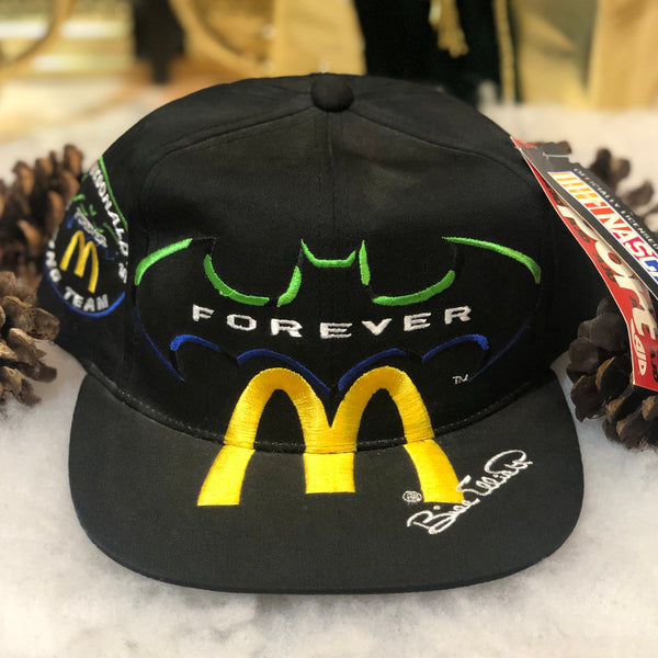 Vintage Deadstock NWT Batman Forever Movie McDonald's Racing Bill Elliott Twill Snapback Hat