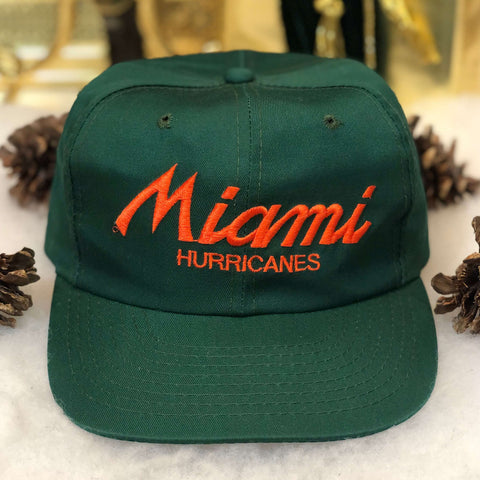 Vintage NCAA Miami Hurricanes Sports Specialties Script Twill Snapback Hat