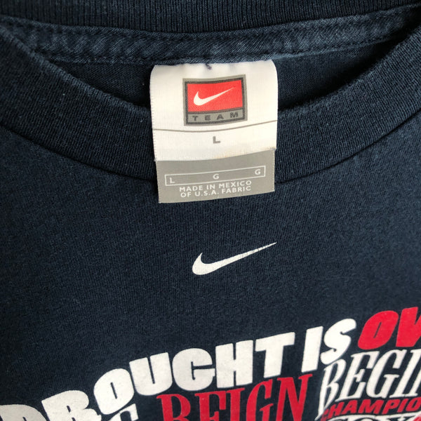 Vintage 2004 MLB Boston Red Sox World Series Champions "The Drought Is Over" Nike T-Shirt (L)