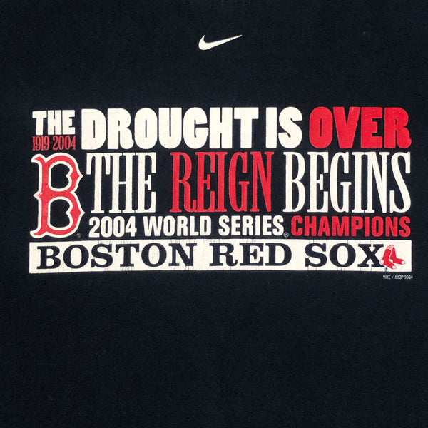 Vintage 2004 MLB Boston Red Sox World Series Champions "The Drought Is Over" Nike T-Shirt (L)