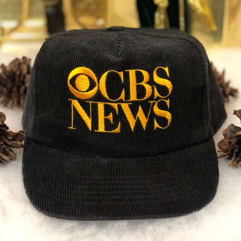 Vintage CBS News Corduroy Snapback Hat