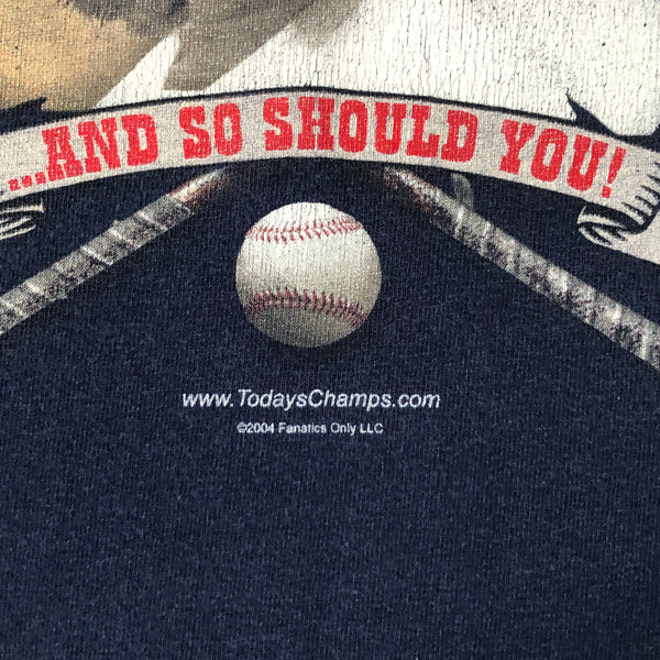 Vintage 2004 MLB Boston Red Sox "The Idiots Believe" Johnny Damon T-Shirt (XXL)