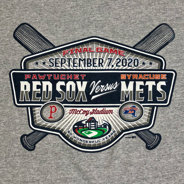 2020 MiLB Pawtucket Red Sox McCoy Stadium Final Game Vs. Syracuse Mets T-Shirt (XXL)