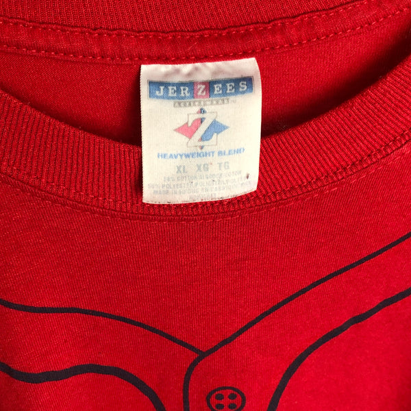 Vintage MLB Boston Red Sox Pedro Martinez Sports Authority Promo Jersey T-Shirt (XL)