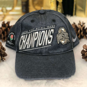 2019 NCAA Rose Bowl Champions Ohio State Buckeyes Nike Stone Wash Strapback Hat