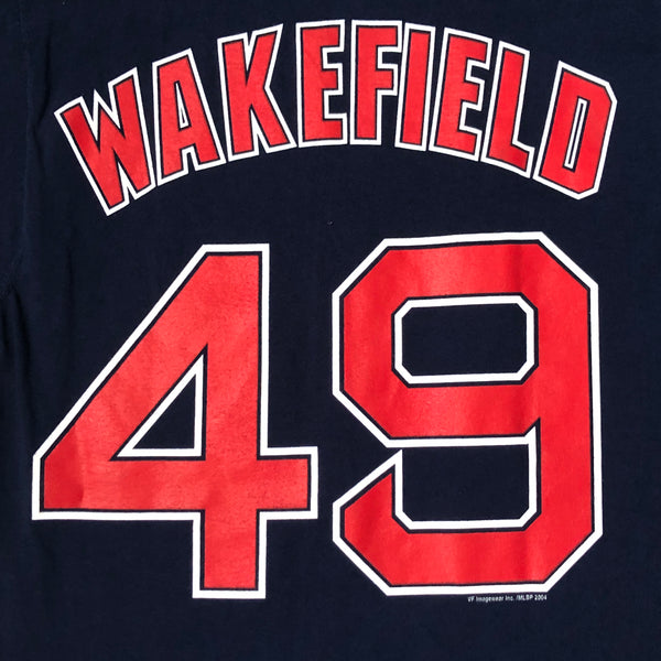 Vintage 2004 MLB Boston Red Sox Tim Wakefield *YOUTH* Jersey T-Shirt