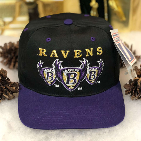 Vintage Deadstock NWT NFL Baltimore Ravens Logo 7 Twill Snapback Hat