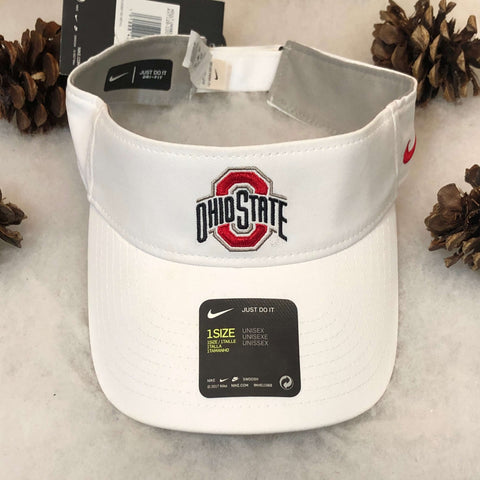 Deadstock NWT NCAA Ohio State Buckeyes Nike Dri-Fit Visor Hat