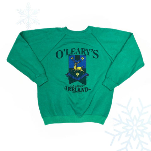 Vintage 1988 O'Leary's Fine Ale Galway Ireland Crewneck Sweatshirt (S)