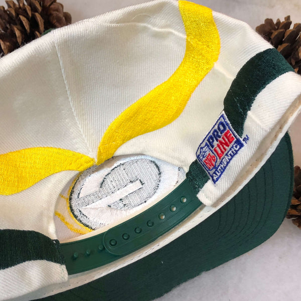 Vintage Deadstock NWOT NFL Green Bay Packers Apex One Swirl Wool Snapback Hat