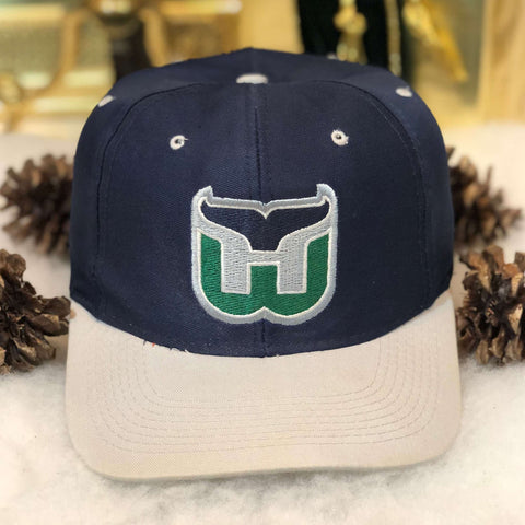 Vintage NHL Hartford Whalers Logo 7 Twill Snapback Hat