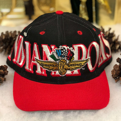 Vintage Deadstock NWOT Indy 500 Indianapolis Motor Speedway Logo 7 Spellout Wool Snapback Hat